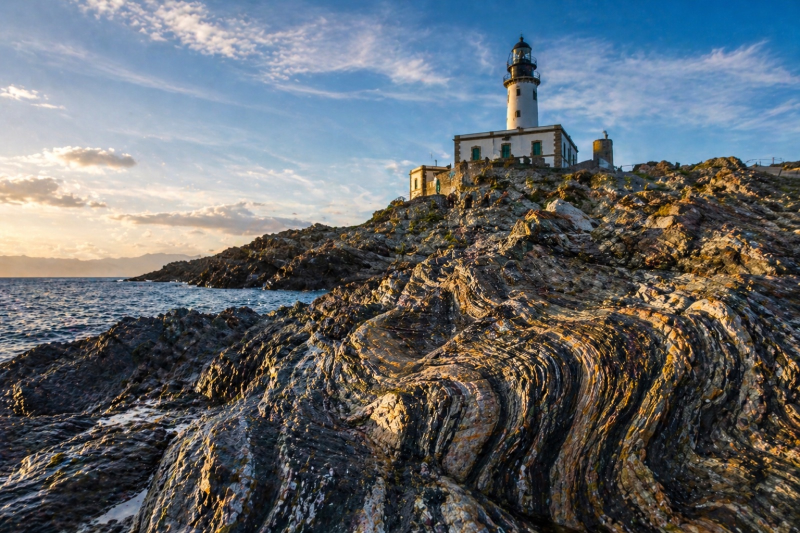 Sentier de randonnée côtier avec vue panoramique sur les criques rocheuses — Cap de Creus côté espagnol