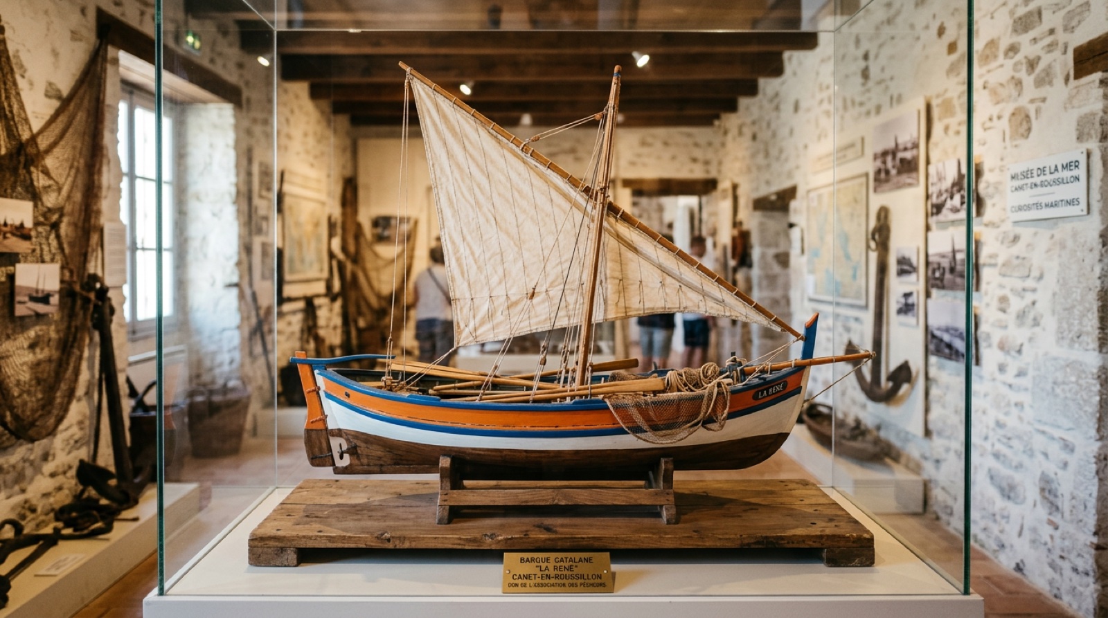 Façade du Musée de la Méditerranée à Canet-en-Roussillon par temps gris, invitation à explorer les fonds marins catalans en intérieur