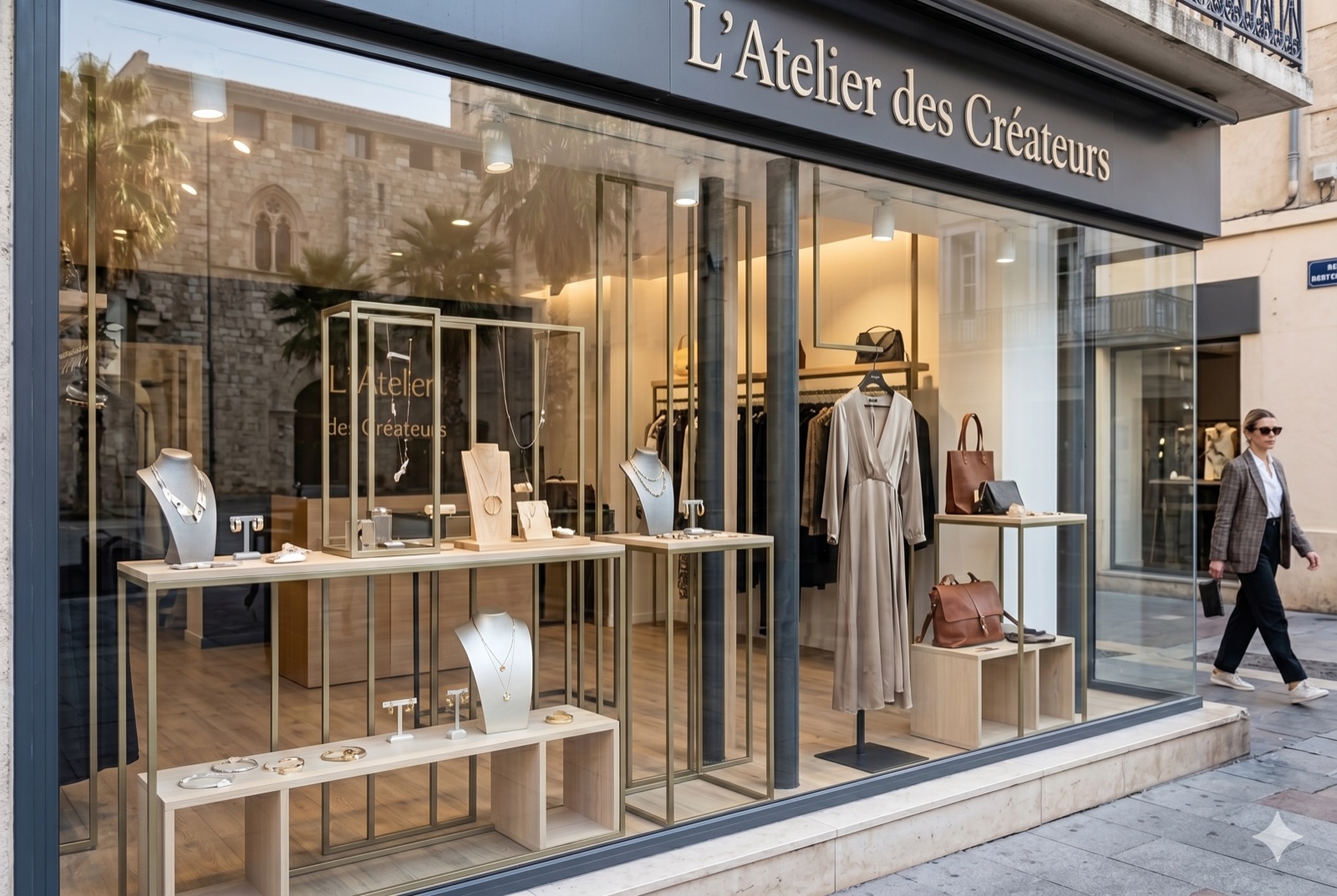 Vestiaire mode méditerranéen avec robes en lin et paniers tressés — créateurs catalans du Carré d'Or de Perpignan